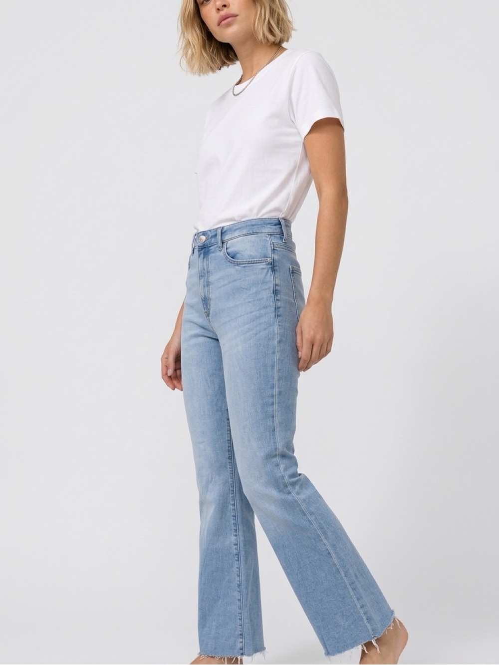 153 LOFT High Rise Light Blue Flare Jeans - Women